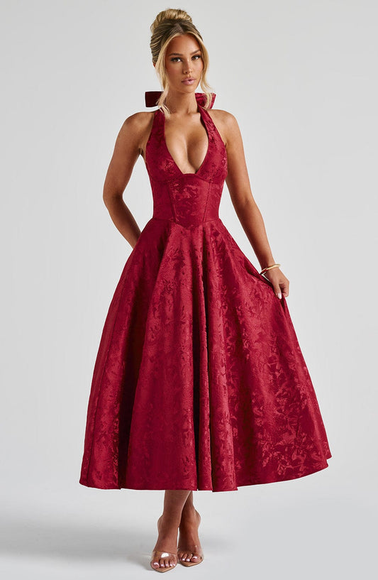 Saffron Serenity Midi Dress